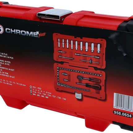 KS TOOLS 1/4" CHROMEplus Steckschlüssel-Satz, 54-tlg ( 958.0654 ) - Toolbrothers