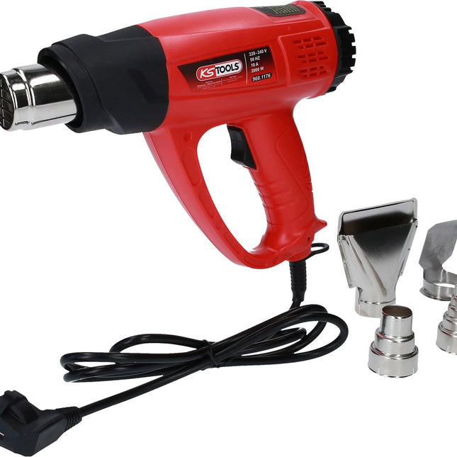 KS TOOLS Heißluftgebläsepistolen-Satz, Digital, 5-tlg ( 960.1175 ) - Toolbrothers