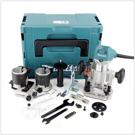 Makita RT 0700 CX2J - 710 W Oberfräse und Trimmer im Makpac - Toolbrothers