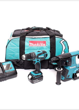 Makita DLX 2069 M 18 V - Set: DHP 456 + DHR 263 + 3 x 4,0 Ah Akku + Ladegerät in Werkzeugtasche - Toolbrothers