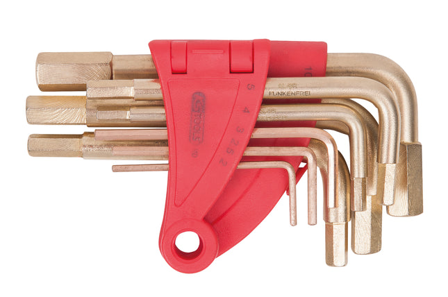 KS TOOLS Juego de destornilladores acodados BRONZEplus para tornillos con encastre hexagonal 8 pzs  ( 963.1512 )