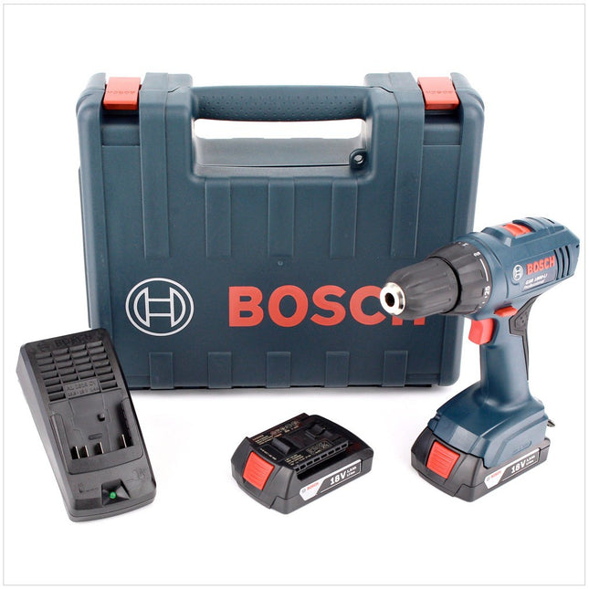 Bosch GSR 1800-Li 18 V Akku Bohrschrauber im Koffer mit 2 x 1,5 Ah Akku, Ladegerät - Toolbrothers