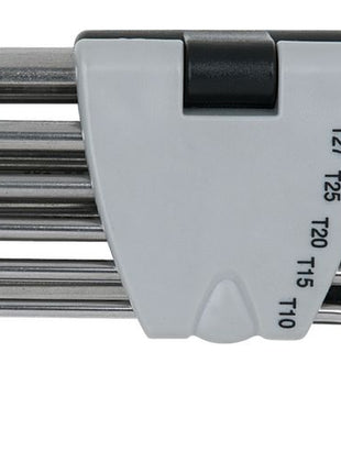 KS TOOLS EDELSTAHL Torx-Winkelstiftschlüssel mit Bohrung, lang, 9-tlg ( 964.0620 ) - Toolbrothers