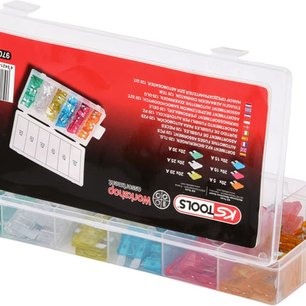 KS TOOLS Sortiment Kfz-Sicherungen,5-30A, Zink, 120-tlg ( 970.0250 ) - Toolbrothers