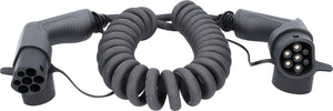 KS TOOLS efuturo Spiralladekabel Typ 2 auf Typ 2 Stecker, 3 Phasen, bis zu 11 kW, 32 A, 400 V, Mode 3, 5 Meter ( 117.7365 )