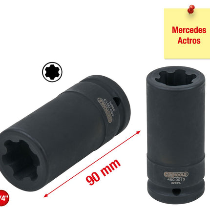 KS TOOLS Torx-E-Plus Stecknuss für Mercedes, 32 EPL, 90mm lang  ( 460.0013 ) - Toolbrothers