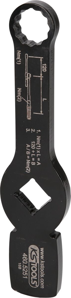 KS TOOLS 3/4" Schlag-Zwölfkant-Schlüssel mit 2 Schlagflächen, 21 mm ( 460.5251 ) - Toolbrothers