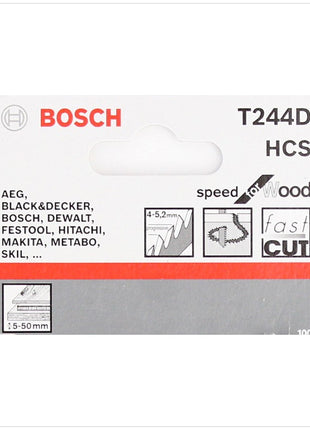 Bosch T 244 D Stichsägeblätter Speed for Wood 5 Stk. 100 mm ( 2608630058 ) - Toolbrothers