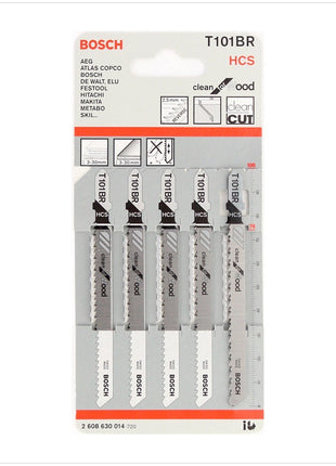 Bosch T 101 BR Stichsägeblätter Clean for Wood 5 Stk. 100 mm ( 2608630014 ) - Toolbrothers