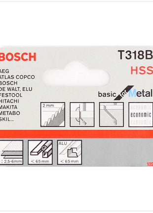 Bosch T 318 B Stichsägeblätter Basic for Metal 5 Stk. 132 mm ( 2608631404 ) - Toolbrothers