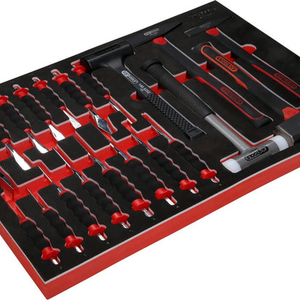 KS TOOLS Hammer- / und Meißel-Satz in Schaumstoffeinlage, 20-tlg ( 811.0020 ) - Toolbrothers