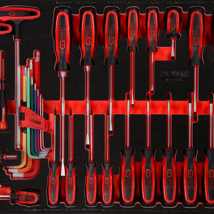 KS TOOLS Jeu de tournevis dans insert en mousse, 34 pcs ( 811.0034 )