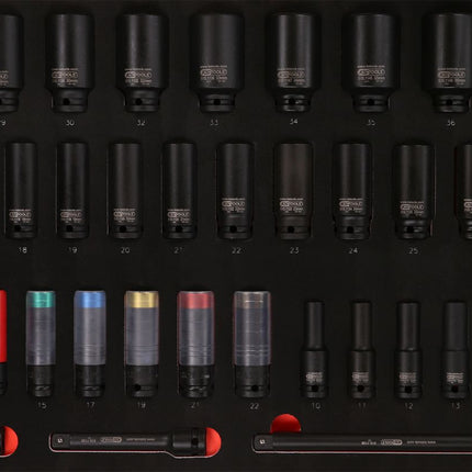 KS TOOLS 1/2'' Kraft-Stecknuss-Satz in Schaumstoffeinlage, 39-tlg ( 811.0039 )