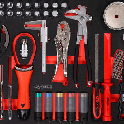 KS TOOLS Öl- / und Reifendienst-Satz in Schaumstoffeinlage, 43-tlg ( 811.0043 ) - Toolbrothers