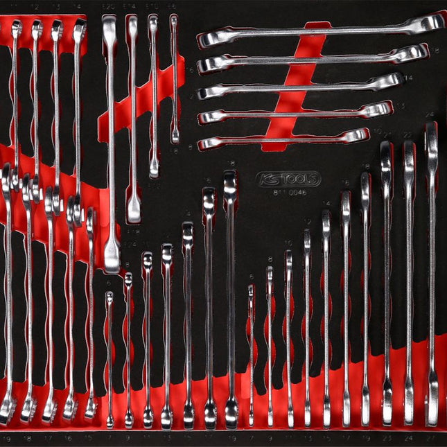 KS TOOLS Schraubenschlüssel-Satz in Schaumstoffeinlage, 46-tlg ( 811.0046 ) - Toolbrothers