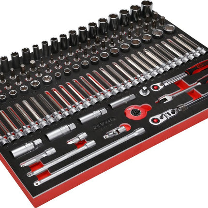 KS TOOLS 3/8'' Steckschlüssel-Satz in Schaumstoffeinlage, 124-tlg ( 811.0124 ) - Toolbrothers