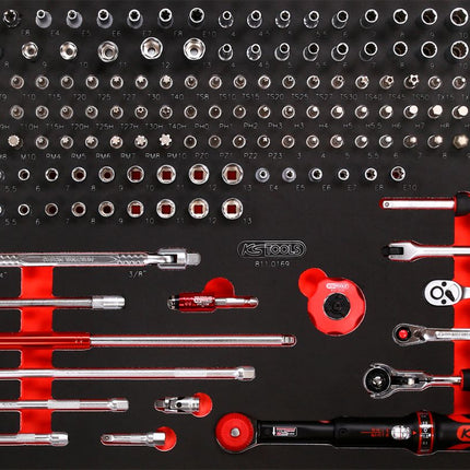 KS TOOLS 1/4'' Steckschlüssel-Satz in Schaumstoffeinlage, 169-tlg ( 811.0169 )