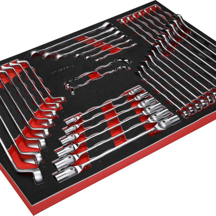 KS TOOLS Schraubenschlüssel-Satz in Schaumstoffeinlage, 41-tlg ( 811.1041 ) - Toolbrothers