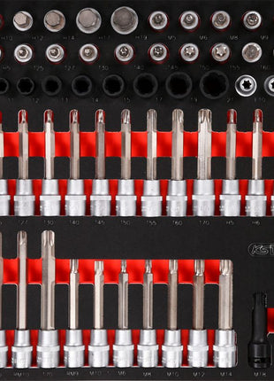 KS TOOLS 1/2'' Bit-Stecknuss-Satz in Schaumstoffeinlage, 111-tlg ( 811.1111 ) - Toolbrothers