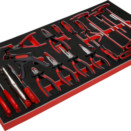 KS TOOLS T-Griff-Winkelstiftschlüssel- / und Zangen-Satz in Schaumstoffeinlage, 24-tlg ( 813.0024 ) - Toolbrothers