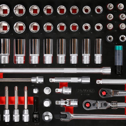 KS TOOLS 1/2'' Steckschlüssel-Satz in Schaumstoffeinlage, 85-tlg ( 813.0085 )