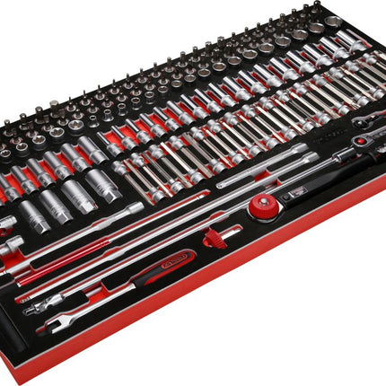 KS TOOLS Jeu de clés à douille 3/8' dans insert en mousse, 165 pcs ( 813.0165 )