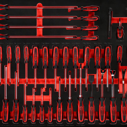 KS TOOLS Serie di giraviti nell'inserto in schiuma, 46 pz ( 821.0046 )