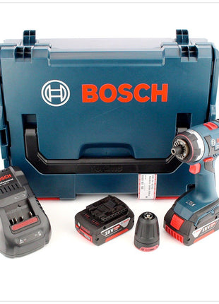 Bosch GSR 18 V-EC FC2 Akku Bohrschrauber in L-Boxx mit GAL 1880 Ladegerät, 2x GBA 6 Ah Akku und Bohrfutter GFA FC2 - Toolbrothers