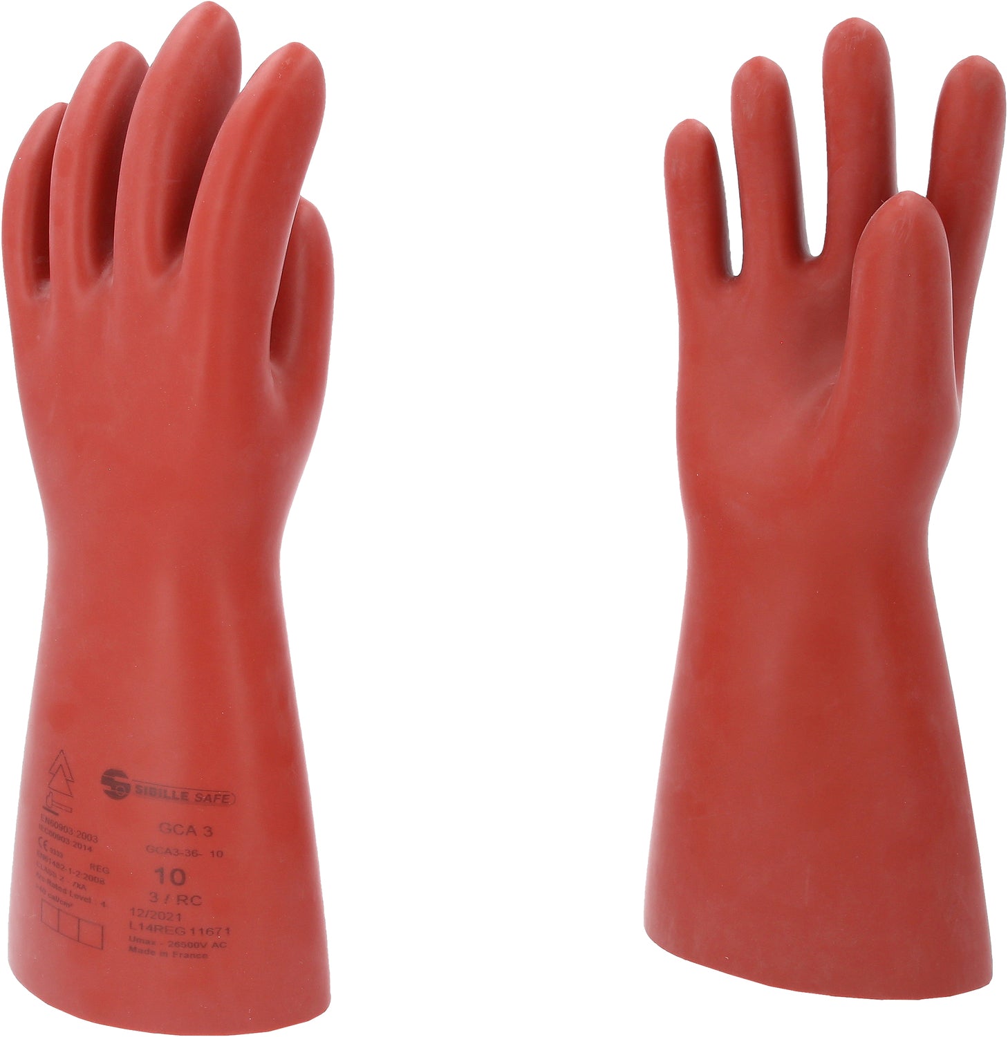 KS TOOLS Guanto di protezione da elettricista con protezione meccanica e termica, taglia 10, classe 3, rosso ( 117.0096 )