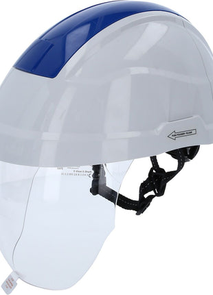 KS TOOLS Casque de sécurité de travail avec visière, bleu ( 117.0135 )