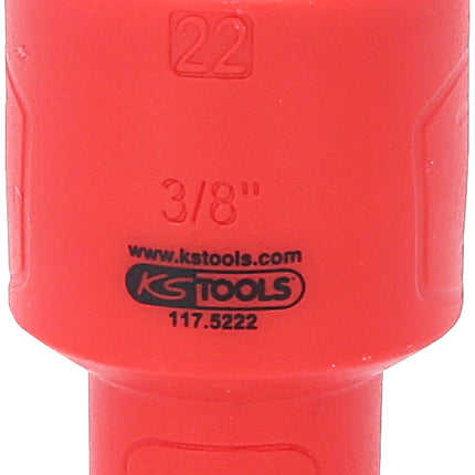 KS TOOLS Llave de vaso aislada de 3/8', 22 mm ( 117.5222 )