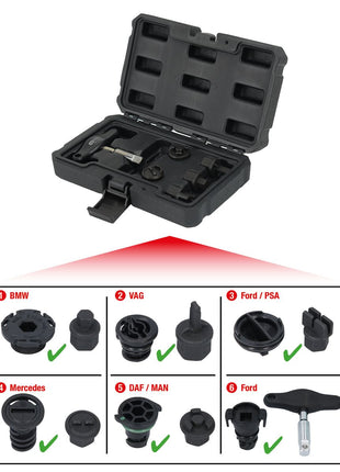 KS TOOLS 3/8" Öldienst-Spezialprofil-Satz für Kunststoff-Ölablassschrauben, 6-tlg ( 150.1030 ) - Toolbrothers