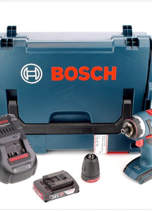 Bosch GSR 18 V-EC FC2 Akku Bohrschrauber in L-Boxx mit GAL 1880 Ladegerät und 1x GBA 2 Ah Akku und Bohrfutter GFA FC2 - Toolbrothers