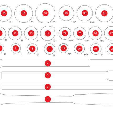KS TOOLS Leere Schaumstoffeinlage zu 811.0032 ( 811.0032-97 ) - Toolbrothers