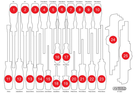 KS TOOLS Leere Schaumstoffeinlage zu 811.0041 ( 811.0041-97 ) - Toolbrothers