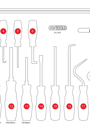 KS TOOLS Leere Schaumstoffeinlage zu 811.1019 ( 811.1019-97 ) - Toolbrothers