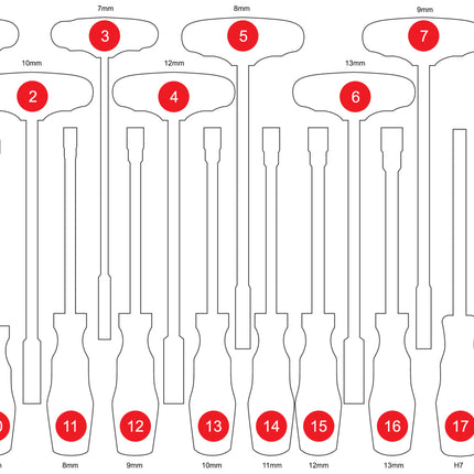 KS TOOLS Inserto in schiuma vuoto per 811.2018 ( 811.2018-97 )