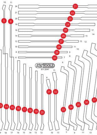 KS TOOLS Leere Schaumstoffeinlage zu 811.2041 ( 811.2041-97 )