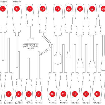 KS TOOLS Leere Schaumstoffeinlage zu 811.3024 ( 811.3024-97 ) - Toolbrothers