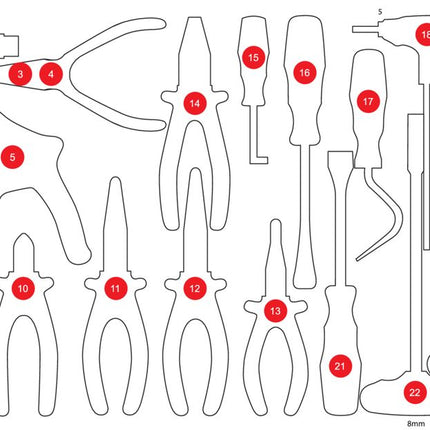 KS TOOLS Leere Schaumstoffeinlage zu 813.0024 ( 813.0024-97 ) - Toolbrothers