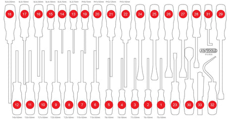 KS TOOLS Leere Schaumstoffeinlage zu 813.0033 ( 813.0033-97 )