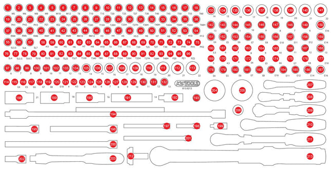 KS TOOLS Inserto di materiale espanso di 813.0213 ( 813.0213-97 )