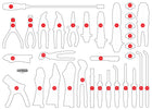 KS TOOLS Leere Schaumstoffeinlage zu 821.0034 ( 821.0034-97 )