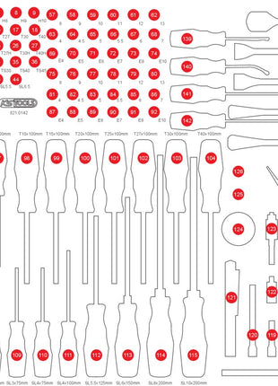 KS TOOLS Leere Schaumstoffeinlage zu 821.0142 ( 821.0142-97 ) - Toolbrothers