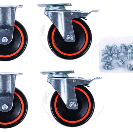 KS TOOLS Rollenset 2 x Lenkrolle + 2 x Laufrolle ( 826.0007-R014P ) - Toolbrothers