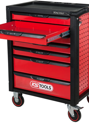 Chariot d'atelier KS TOOLS RACINGline NOIR/ROUGE avec 7 tiroirs et 515 outils premium (826.7515)