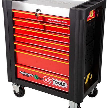 KS TOOLS PERFORMANCEplus e10 SCHWARZ/ROT Werkstattwagen mit 7 Schubladen ( 873.0007 )
