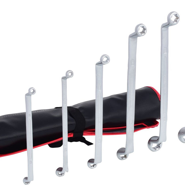KS TOOLS Doppel-Ringschlüssel-Satz Torx-E, gekröpft, 6-tlg ( 911.0360 )