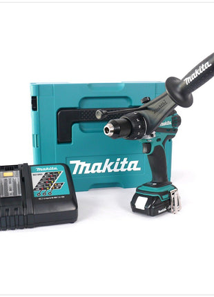 Makita DHP 458 RA1J Akku Schlagbohrschrauber 18 V 91 Nm + 1x Akku 2,0 Ah + Ladegerät + Makpac - Toolbrothers