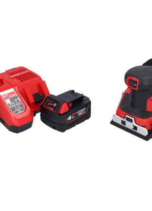 Milwaukee M18 BQSS-401 akumulatorowa szlifierka oscylacyjna 18 V 113 x 104 mm bezszczotkowa + 1x akumulator 4,0 Ah + ładowarka